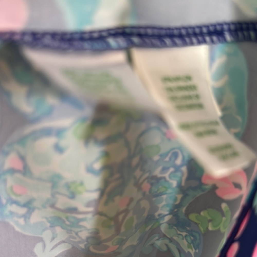 Lilly Pulitzer Blue and Pink V-Neck Swim Cover-Up - Picture 10 of 10